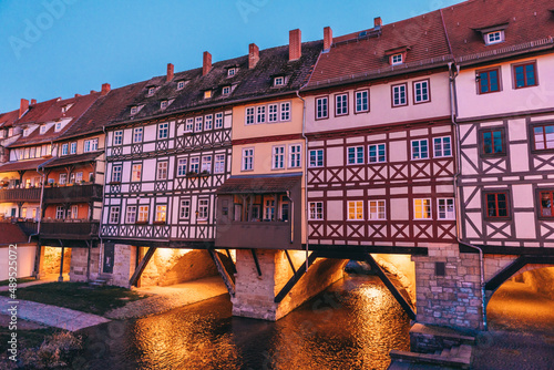 Krämerbrücke am Abend