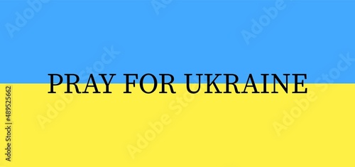 Pray for peace in Ukraine.Peaceful concept.No war in Ukraine.Peace symbol with Ukrainian flag colors.Vector illustration