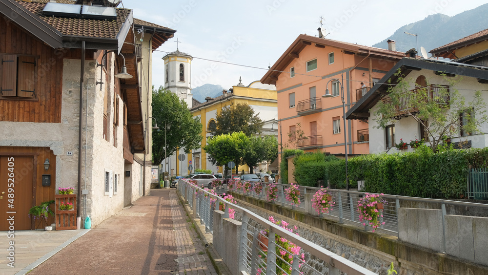 La frazione di Bezzecca nel comune di Ledro in provincia di Trento, Trentino-Alto Adige, Italia.