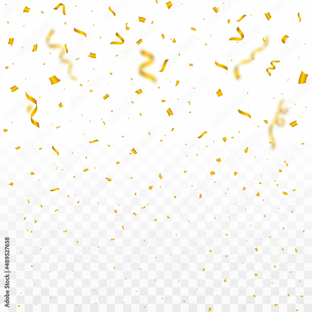 Confetti vector illustration for festival background. Simple tin foil confetti falling background. Simple red, green, golden, blue confetti on transparent background. Celebration event and party. Confetti vector illustration for festival background. Simple tin foil confetti falling background. Simple red, green, golden, blue confetti on transparent background. Celebration event and party.