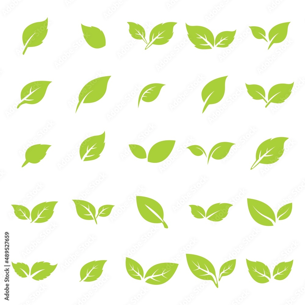 green leaf logo icon vector design and template green leaf logo icon vector design and template