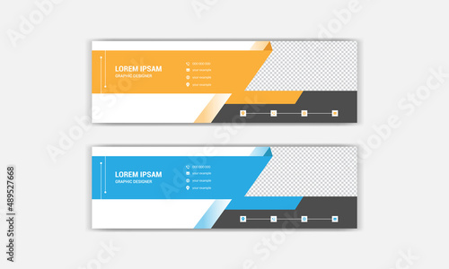 Professional email signature design. Email signature template design. Corporate mail business email signature banner