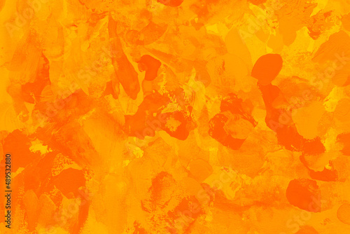 オレンジ色のペイント背景 © BEIZ images