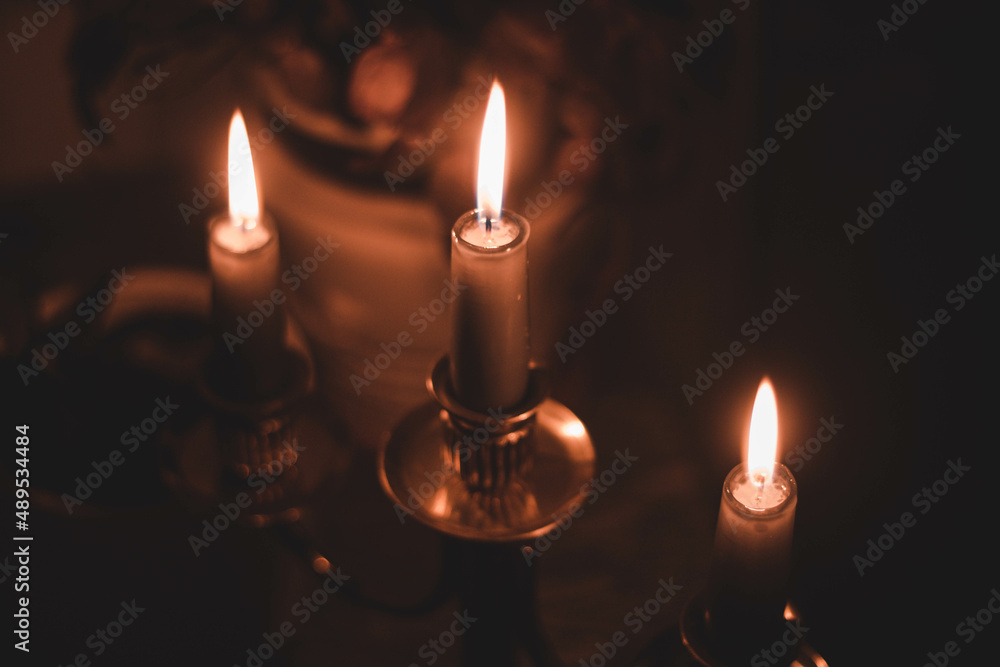 candles on a dark background candles on a dark background