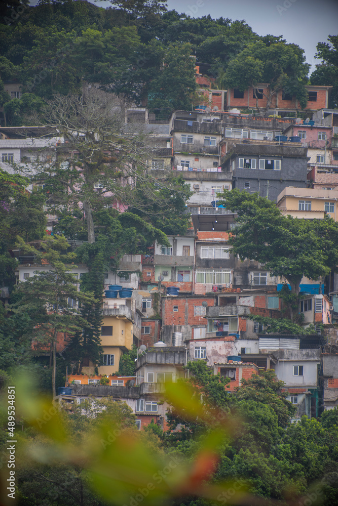 Rio de Janeiro downtown and favela