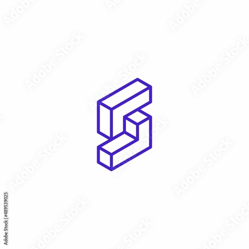 Letter S logo. Icon design. Template elements. Geometric abstract logos