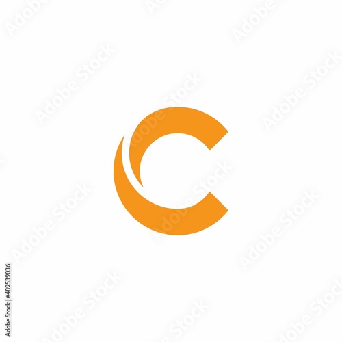 Letter C logo design. exchange icon, logo design template. Geometric abstract logos