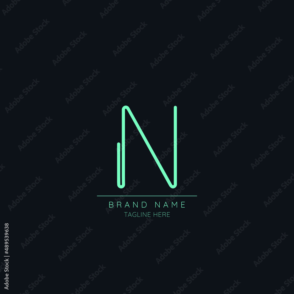 Premium initial letter N logo icon