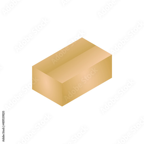 3d shaped cardboard vector illustration