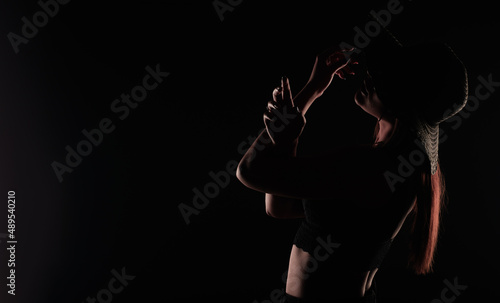 Posing and being seductive, silhouette close up © qunica.com
