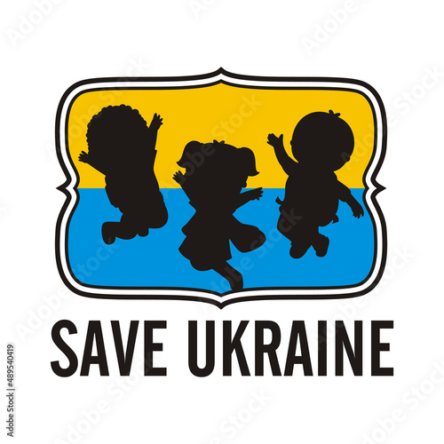 save ukraine vector illustration - peace world dont war