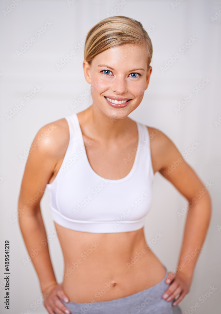 Ready for my morning workout. A portrait of a beautiful young woman in sportswear. Ready for my morning workout. A portrait of a beautiful young woman in sportswear.