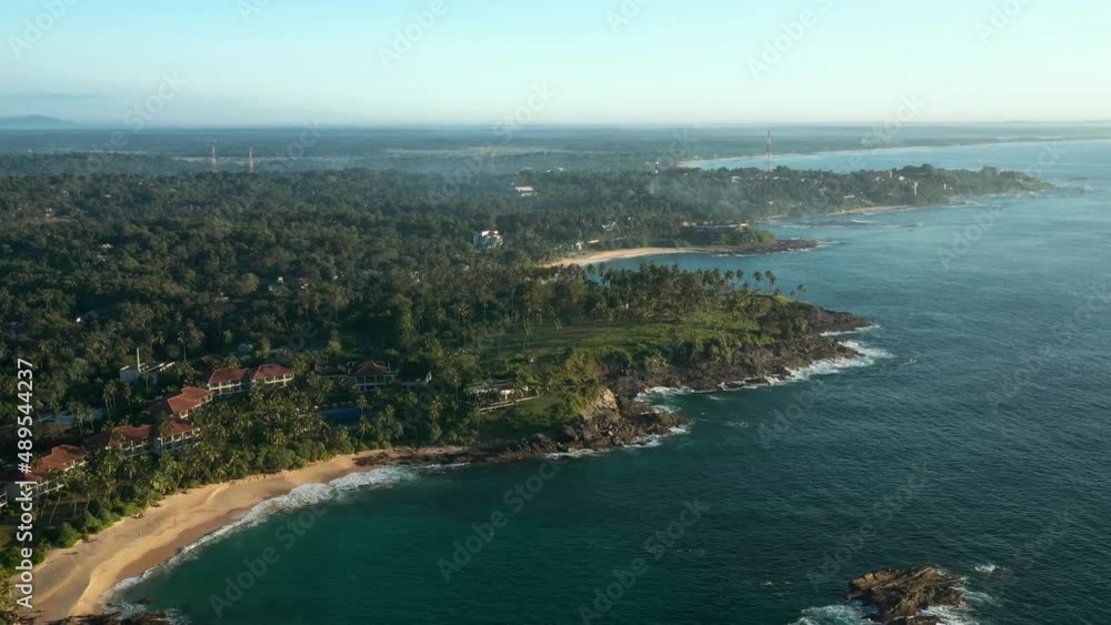 Aerial view of Sri Lankan coast near Dickwella Aerial view of Sri Lankan coast near Dickwella