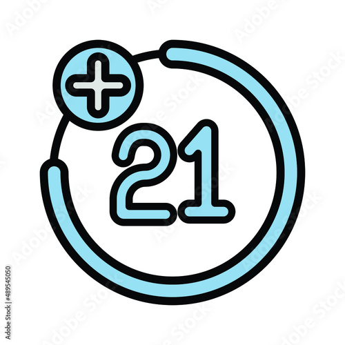 Age restriction Vector icon which can easily modify or edit


