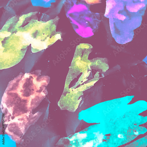 Multicolor Painting Banner. Acrylic Brush Paint.