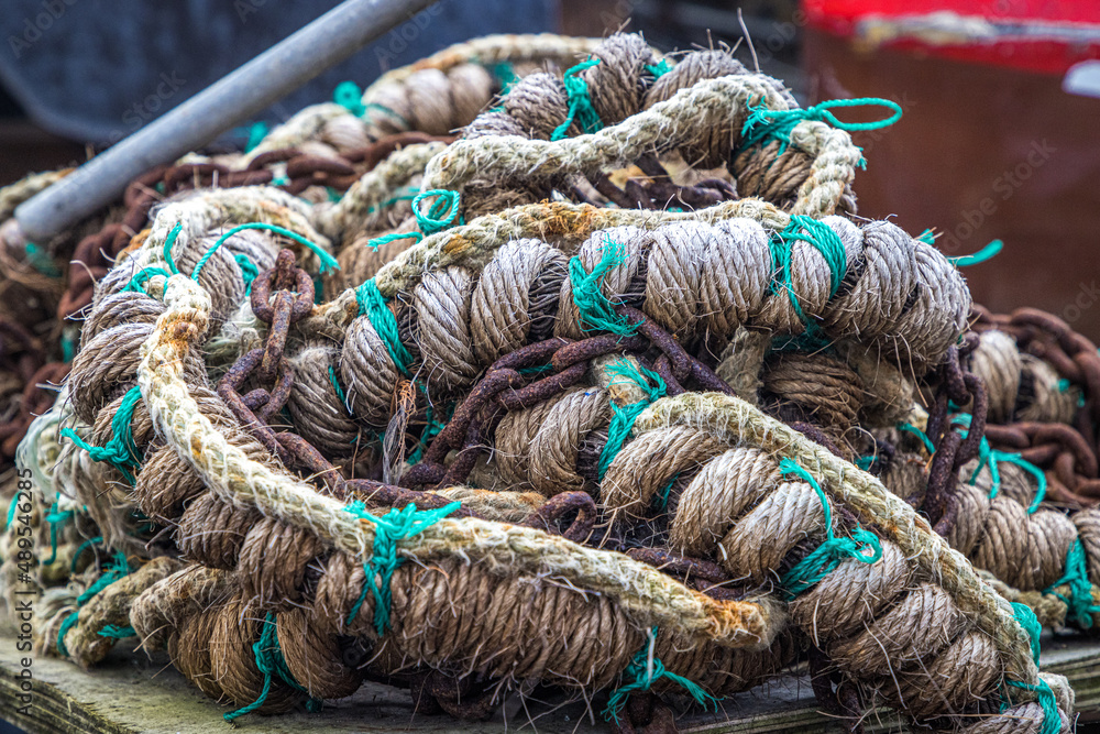 Pile of fishing rope