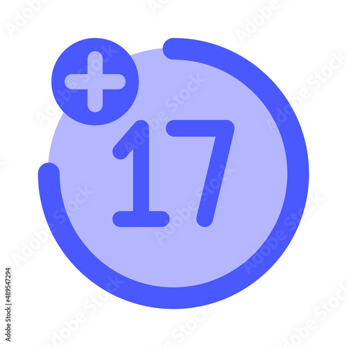 Age restriction Vector icon which can easily modify or edit

