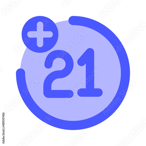 Age restriction Vector icon which can easily modify or edit

