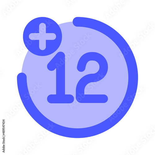 Age restriction Vector icon which can easily modify or edit

