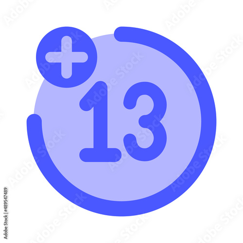 Age restriction Vector icon which can easily modify or edit

