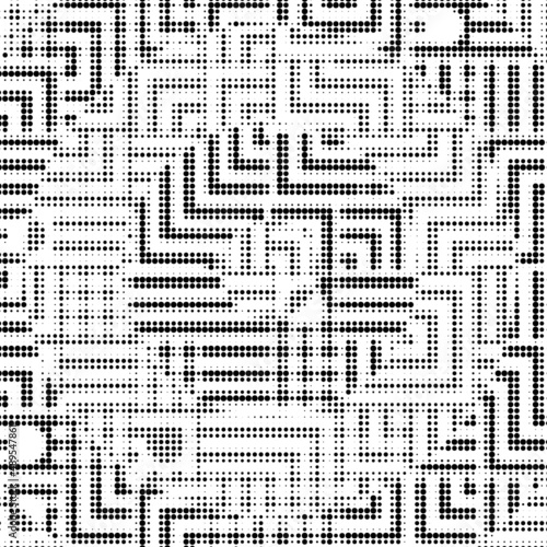 Grunge halftone black and white dotted texture background. Spotted vector abstract overlay. Monochrome pattern for web design, advertisment banners, comic books, manga, posters, pakaging