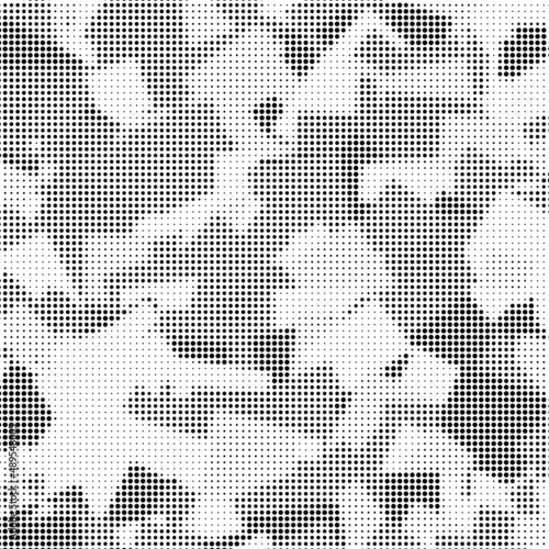 Grunge halftone black and white dotted texture background. Spotted vector abstract overlay. Monochrome pattern for web design, advertisment banners, comic books, manga, posters, pakaging