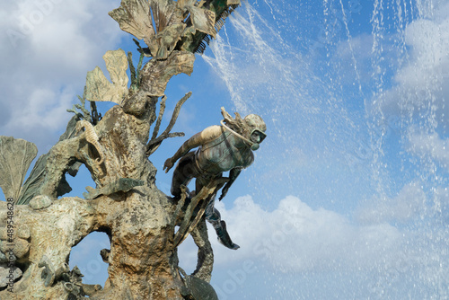 Statue of Sea Diver, Cozumel, Mexico photo