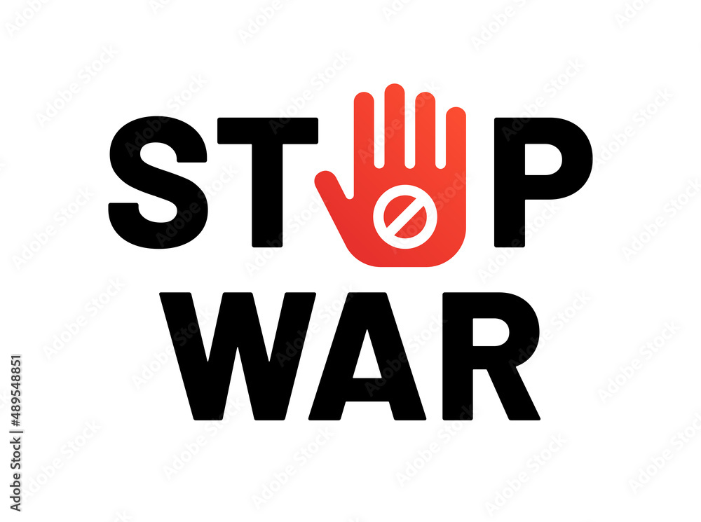 Stop war sign isolated on white background. Stop war sign isolated on white background.