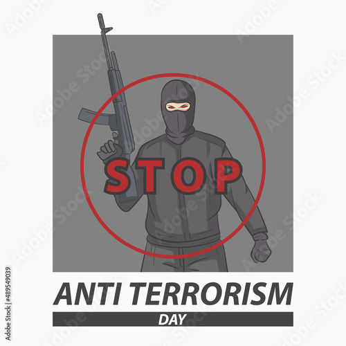 Vector illustration for world anti terrorism day. EPS10