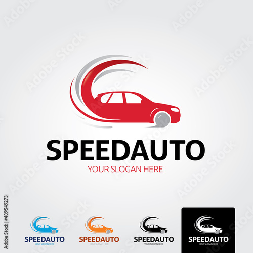 Speed auto logo template - vector