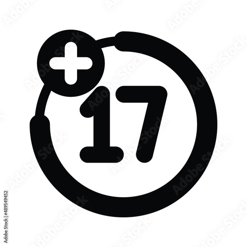 Age restriction Vector icon which can easily modify or edit

