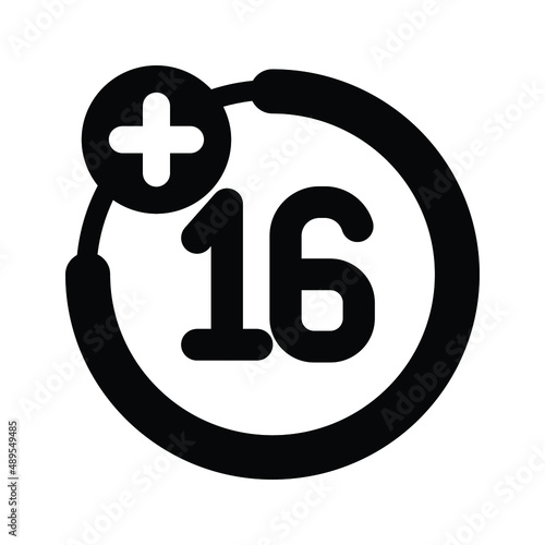 Age restriction Vector icon which can easily modify or edit

