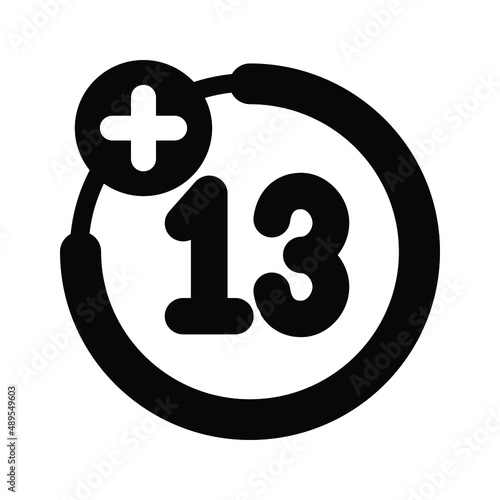 Age restriction Vector icon which can easily modify or edit

