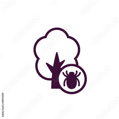 tree beetle icon on white