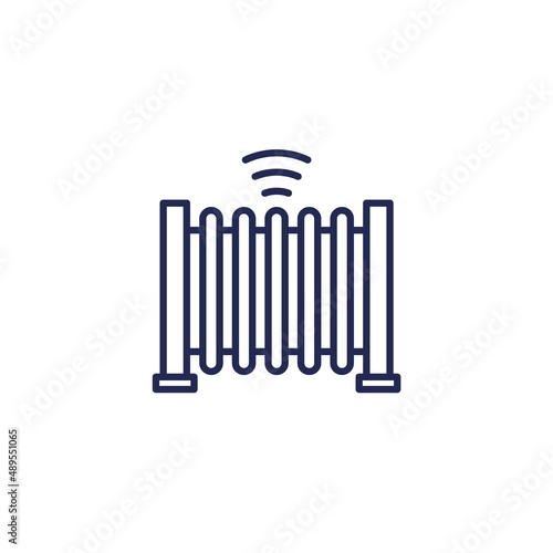 automatic gate line icon on white