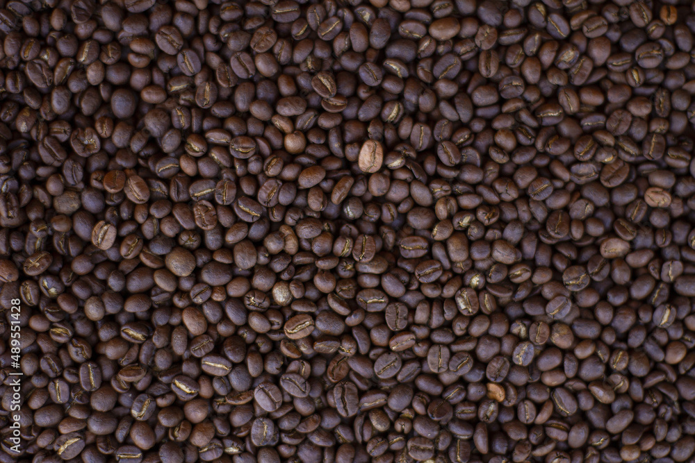 Roasted coffee beans background Roasted coffee beans background