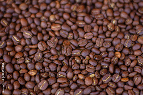 Roasted coffee beans background