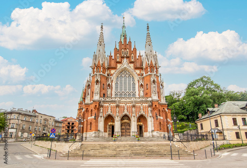 Krakow, Poland - built between 1905 and 1909 and located just outside the Old Town, the St. Joseph's Church is one of the most important examples of Gothic Architecture in Krakow