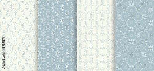Decorative background wallpaper - set. Seamless background for wallpaper, textures. Vector illustration