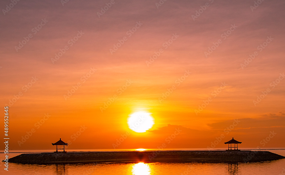 Coral Beach, Sanur - Bali of Indonesia best place to sunrise