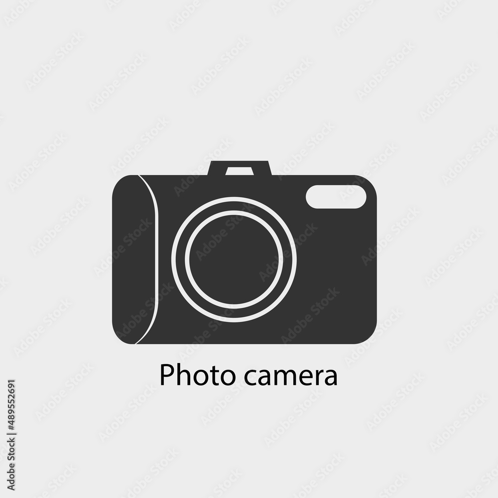 Photo camera vector icon illustration sign Photo camera vector icon illustration sign