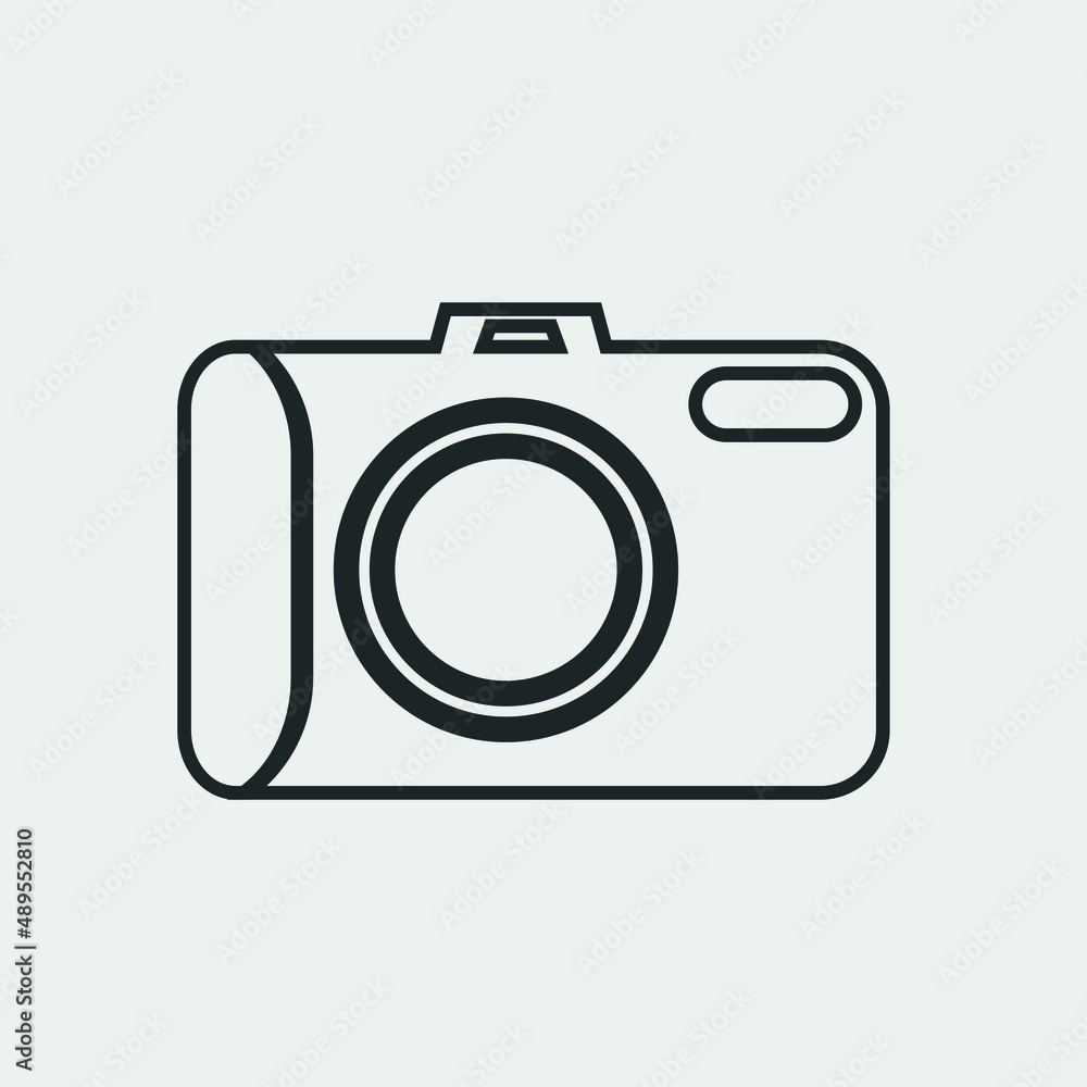 Photo camera vector icon illustration sign Photo camera vector icon illustration sign
