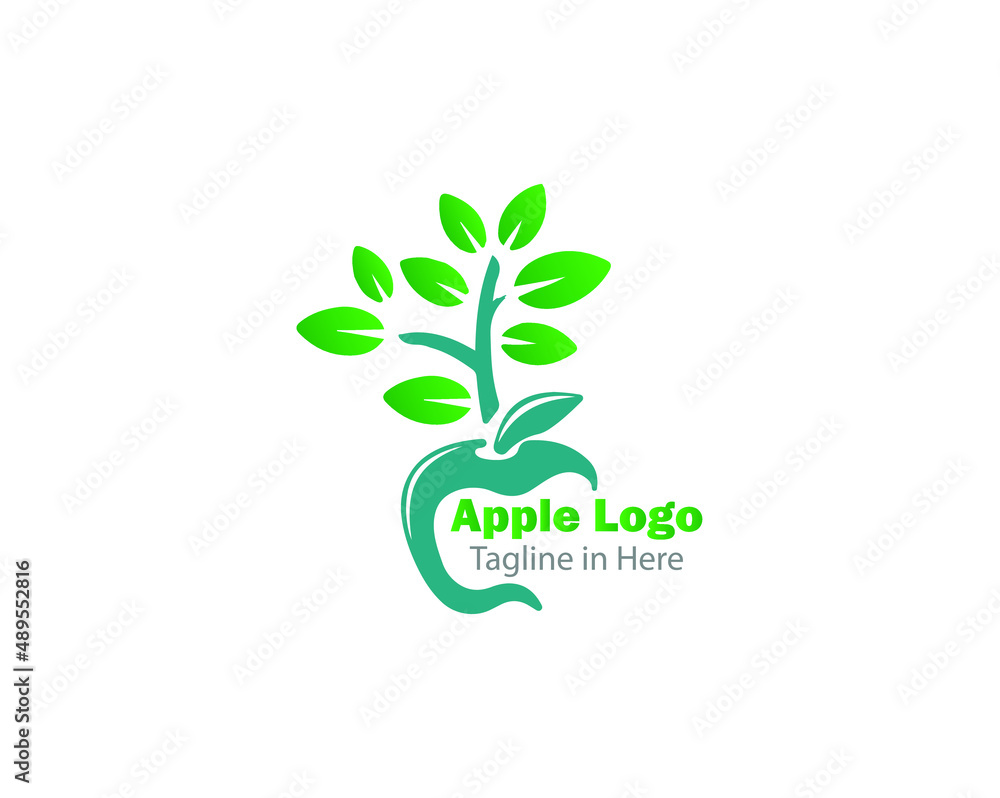 Simple apple logo design inspiration Royalty Simple apple logo design inspiration Royalty