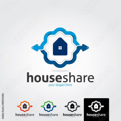 House share logo template - vector