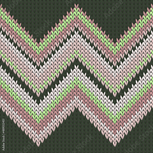 Cozy zig zal lines knit texture geometric vector