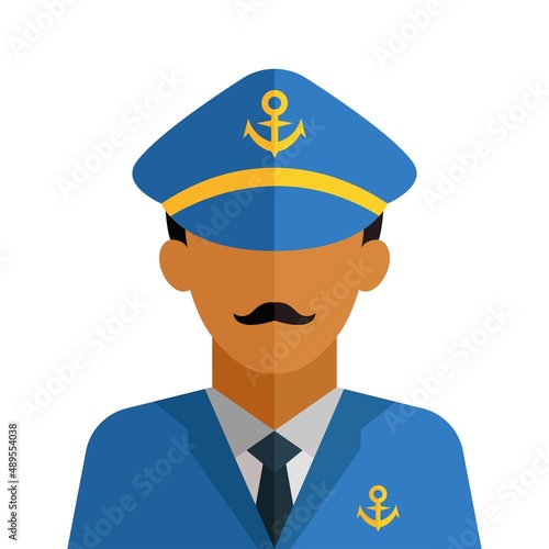 Skipper icon illustration. Skipper vector. Skipper avatar