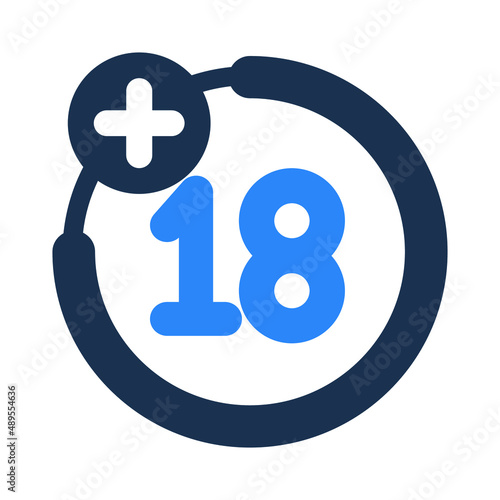 Age restriction Vector icon which can easily modify or edit

