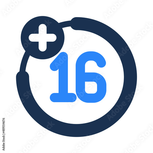 Age restriction Vector icon which can easily modify or edit

