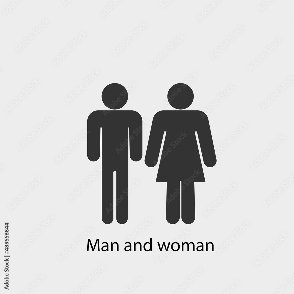 Man and woman vector icon illustration sign Man and woman vector icon illustration sign