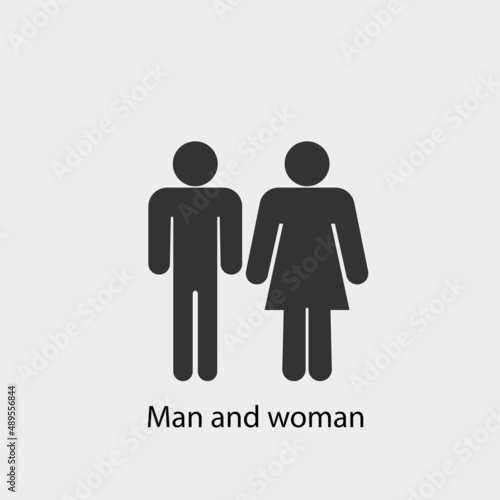 Man and woman vector icon illustration sign